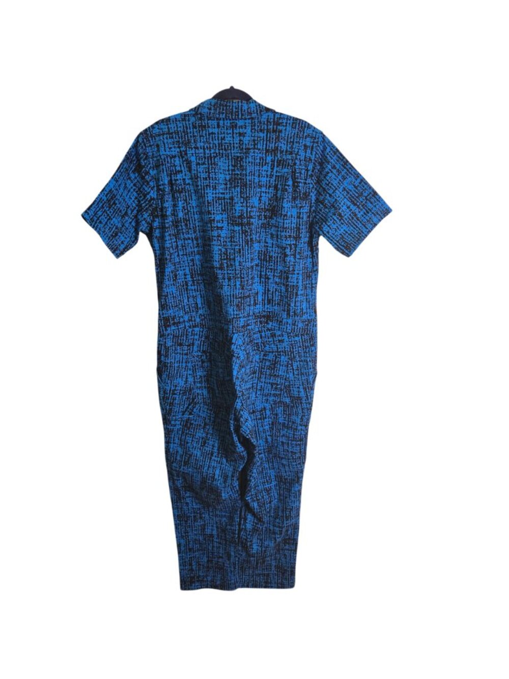 Wildfang The Essential Short Sleeve Coveralls Jumpsuit Blue Black Print Size XL - Picture 3 of 11
